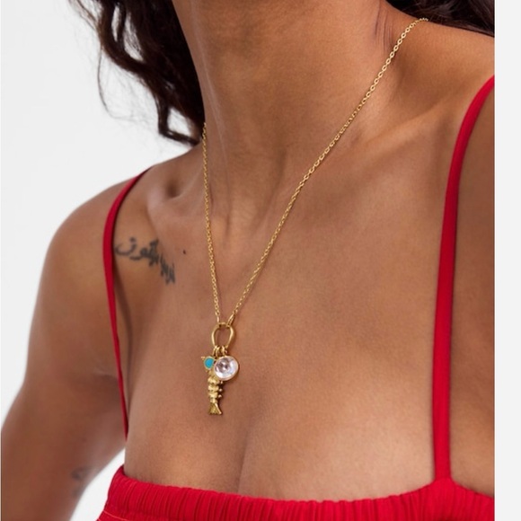 NWT Madewell Fish Charm Necklace - Picture 2 of 6